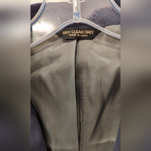 Vintage Bill Blass Blazer Sport Coat 100% silk Two Button Navy Blue Mens sz 46L - Picture 6 of 8